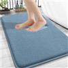 Homaxy Tappetino da bagno in memory foam, morbido, antiscivolo, lavabile, spesso, assorbente, per bagno, doccia, 50 x 76 cm, blu smog