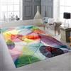 Teppich-Traum Tappeto soggiorno zona notte studio ufficio easy-care resistente multicolore con motivo a fogliame colorato, 140 x 200 cm