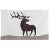 Blanc MARICLO Blanc Mariclò Collezione CHALET Tappeto con renna 50 x 80 cm