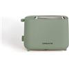 CREATE/TOAST STUDIO/Tostapane Verde Salvia / 6 livelli di potenza, vassoio raccoglibriciole, termostato, scongelamento, riscaldamento, sistema di sicurezza, 750W