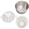 CAGUYLONA Centrifuga per insalata in acciaio inox da 5 L, centrifuga per lattuga e asciugatrice per verdure con coperchio, scolapasta con ciotola di scarico per la domestica, lavapiat