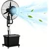 Preferspace Ventilatore Nebulizzatore 42L, Alta Velocità Industriale con 3 Velocità e Regolazione Nebbia, Oscillazione 90°, Altezza Regolabile 160‑200cm, per Raffreddamento Esterno su Patio, Officina(81cm/32in)