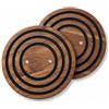 TIANHENGMart 2 sottopentola magnetici in legno di acacia con anelli in silicone, resistenti al calore fino a 250 °C, tappetini antiscivolo da cucina per pentole e padelle calde, facili da riporre in frigorifero