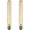 WULUN E27 T30 Tubo lungo Retro Edison LED lampadine, vetro AMBER, 4 Watt, 220-240V, 2700k bianco caldo, lampadina decorativa, lampadario retrò, lampada da parete, lampada da scrivania, confezione da 2