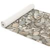 ANRO Tappetino morbido in gommapiuma con motivo a mosaico beige e marrone, antiscivolo, larghezza 130 cm, PVC, Grau, 100 x 130 cm