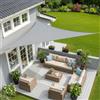 Sunnylaxx 3x3x4.25m Tenda a Vela Ombreggiante Triangolare Grigio