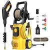 WingFly Idropulitrice ad alta Pressione, Pressione di lavoro 80 bar, portata 300 l/h, Idropulitrice portatile con ugello regolabile, per auto, recinzioni, terrazze, incl. tubo da 10 m