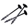 AlmaStore 100 Picchetti, 19 cm in Plastica Nero per Telo Pacciamatura, Anti Erbacce, Ecologico, Permeabile, Duraturo e Calpestabile - Varie Misure e Colori - Teli pacciamante antialga