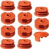 VinneMOO WA0007/ 50022833 - Bobina di ricambio per decespugliatore da 0,6 x 4,9 m, 0,065 pollici, ricambio per bobine di ricambio per bordatrice, compatibile con Worx WG116, WG118, WG119, WG124, WG183