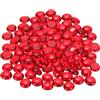QUARKZMAN Perline di vetro per caminetti, marmi di vetro rotondi ghiaia ciottoli riflettenti per riempitivi di vasi per acquari da pesca, 500g/1.1lbs, Rosso