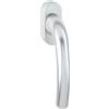 UPVCSTORE HOPPE Tokyo - Maniglia per finestra ribalta e gira in alluminio non bloccabile - Perno da 38mm - Finitura argento anodizzato F1