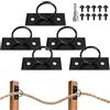 BORDEAG Set di 5 supporti per corda, supporto per corda, con 10 viti e una chiave inglese, set di supporto per corda in acciaio inox, supporto per recinzioni, scale, ringhiere
