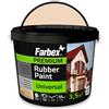 FARBEX Vernice Gommata Liquida Impermeabilizzante - Rivestimento Elastico per Interni/Esterni su Cemento, Legno, Metallo e Piastrelle, 3,5 kg Beige - Protegge da Umidità e Crepe