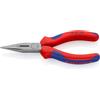KNIPEX Pinza per meccanica - con becchi mezzotondi con tronchese (pinza per radiotecnici) con manici comfort 140 mm, 25 02 140