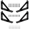 LiYiJiKeJi 4 Pz Staffe per Mensole Pesanti, Reggimensola Carichi Pesanti, Reggi Mensola da Muro Triangolari, Reggimensole da Muro Garage, Reggi Mensole da Muros Cucina Bagno Pannello in Legno (150 x 100 mm)