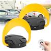 Jaxguom Set di 2 blocchi di parcheggio elettrici, 4 telecomandi e 4 chiavi, IP67, impermeabili, pali di parcheggio pieghevoli in acciaio, barriera a 180° con allarme per parcheggio privato