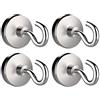 Leeadwaey 4 ganci magnetici per bagno, cucina, camera da letto, garage, base da 16 mm