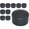 SKIR'CO Tappi per pali da recinzione, rotondi, 51 mm, in plastica, grigi, per pali di recinzione, coperture per pali di recinzione, colore grigio antracite 7016, 10 pezzi