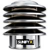 SUNIFY Cappello Camino Inox a Lamelle, Antivento e Antipioggia 100mm | Blocca Riflussi di Fumo | Tiraggio Stabile | Resiste alla Corrosione | Stufa, Caldaia, Inserto | Legna, Pellet, Gas, Gasolio
