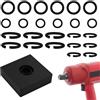 Nretluo Kit di anelli di fissaggio a impatto, set da 12 pezzi da 3/8 e 1/2, anelli di attrito con o-ring, adatti per chiavi a percussione Milwaukee