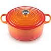 Le Creuset Cocotte Rotonda Evolution in Ghisa Vetrificata 28 cm Arancio