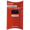 Pilot 232471 - Ricambio per penne V5 rosso - Confezione da 3 cartucce, red refill ink (3pcs)