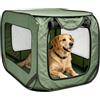 BORDEAG Trasportino per cani pieghevole, pieghevole, grande superficie a rete, pieghevole, in tessuto Oxford portatile, per auto e esterni, 52 x 92 x 52 cm