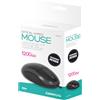 OMEGA Mouse con Filo Notebook USB-A 1200dpi 2 tasti design Ergonomico Black OM06VB