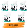 OMEGA Mouse Cablato per Notebook - USB-A, 1200 DPI, Nero (OM06VB), Confezione da 5 Pezzi