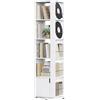 Yaheetech Libreria Girevole 360° a 5 Ripiani Bianco | Libreria Scaffale a Torre 42×42×169 cm, Grande Capacità con Ripiani Regolabili, per Soggiorno, Camera da Letto, Studio