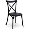 VACCHETTI WEB Sedia polipropilene Cross nero cm39x43h45,5/89,5