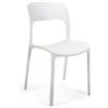 VACCHETTI WEB Sedia polipropilene Risto impilabile bianco cm47x52h83