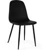 VACCHETTI WEB Sedia ecopelle Jacky nero cm43x55h48/86