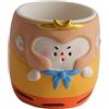 Vaso Figurina Cartoon Design Cartone Finitura Liscia Apertura Superiore
