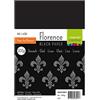 Vaessen Creative Cartoncino Florence Liscia - Materiali per Biglietti colorati A5 - Nero - 20 Fogli - Carta colorata per Scrapbooking, Biglietti, Fustellatura e Progetti con la Carta - 300 gsm