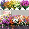 Kingsboomy 20 fasci di fiori finti artificiali, resistenti ai raggi UV, piante finte arbusti verdi per interni ed esterni, casa, giardino, patio, portico, fioriera sospesa, fioriere da appendere, fioriere per