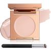 Wowstic CC Undereye Corrector, Full Cover Correttore con Pennello, Impermeabile & Lunga Durata, Under Eye Brightener, Corrects Dark Circles Red Marks & Softens Fine Lines, copertura occhiaie, aspetto
