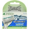 Wilkinson Sword Quattro Titanium Sensitive - Lame per rasoi da uomo, confezione da 4