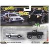 Hot Wheels Premium Car Culture - Ritorno al Futuro Time Machine & 1987 Toyota Pickup Truck - 1:64 Scala Diecast Veicoli Giocattolo