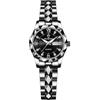 JewelryWe - Orologio da Polso Analogico da Uomo Donna con Calendario, Numero Romano, con Zircone Lucido, Lancette Luminose, Idee Regalo per lui lei
