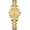 JewelryWe - Orologio da Polso Analogico da Uomo Donna con Calendario, Numero Romano, con Zircone Lucido, Lancette Luminose, Idee Regalo per lui lei