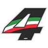 4R Quattroerre.it 13214 Numero Racing 4 Piccolo, Tricolore Italia, 65 x 85 mm, 6,5 x 7,5 cm