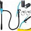 Nzkeuf Pompa a trasferimento elettrico, pompa a benzina per tanica con ugello di controllo del flusso, pompa di travaso elettrica batteria pompa olio portatile 2.4 GPM (9 L/min), pompa di carburante
