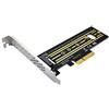 Lonrtesw Scheda Adattatore M.2 PCI-e X4 4.0 GEN4 NVME Key-M.2 Supporto Scheda Adattatore 2230/2242/2260/2280/22110 SSD