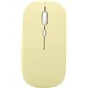 Zunate Mouse Wireless, 1600 DPI 3 velocità Bluetooth Ottico Regolabile Mouse per Computer Mouse Ergonomico Ultra-Sottile Muto da Ufficio, per Tablet Computer Portatile(Giallo)
