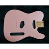 Nessuna marca Corpo chitarra Telecaster fatto a mano ontano standard Route finitura rosa sa...