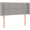 vidaXL Testiera con orecchie in tessuto grigio chiaro 83x16x78/88 cm