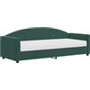 vidaXL Divano letto con materasso Verde scuro 80x200 cm Velluto