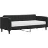 vidaXL Divano letto con materasso Nero 90x200 cm Velluto