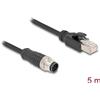 Delock 80811 DELOCK M12 Kabel A-kodiert 8 Pin St. zu RJ45 St. PVC 5 m